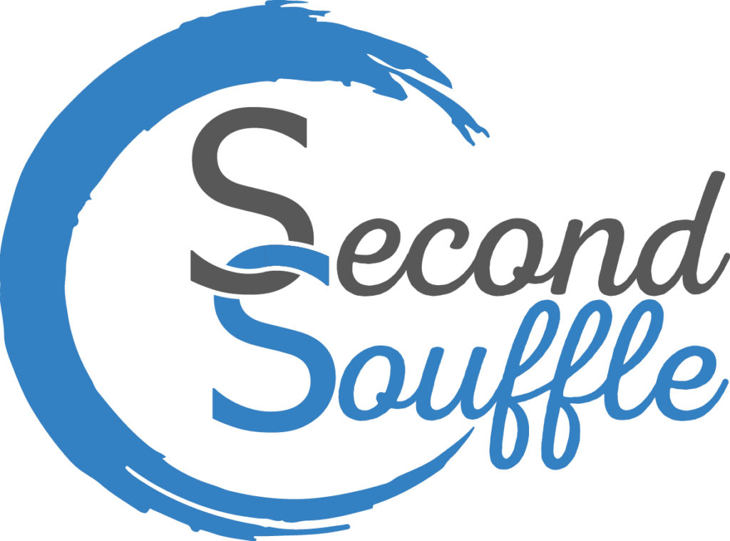 logo second souffle transaprent police grise